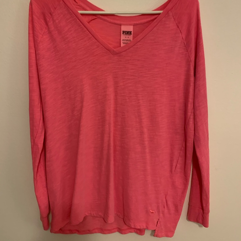 Off the shoulder PINK long sleeve